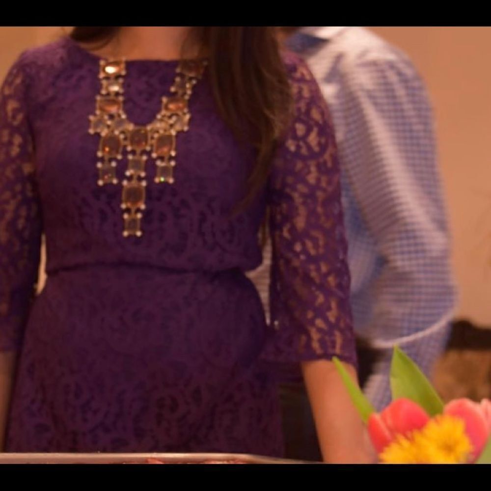 Nine West Purple Lace Dress in Dhalia Size 2